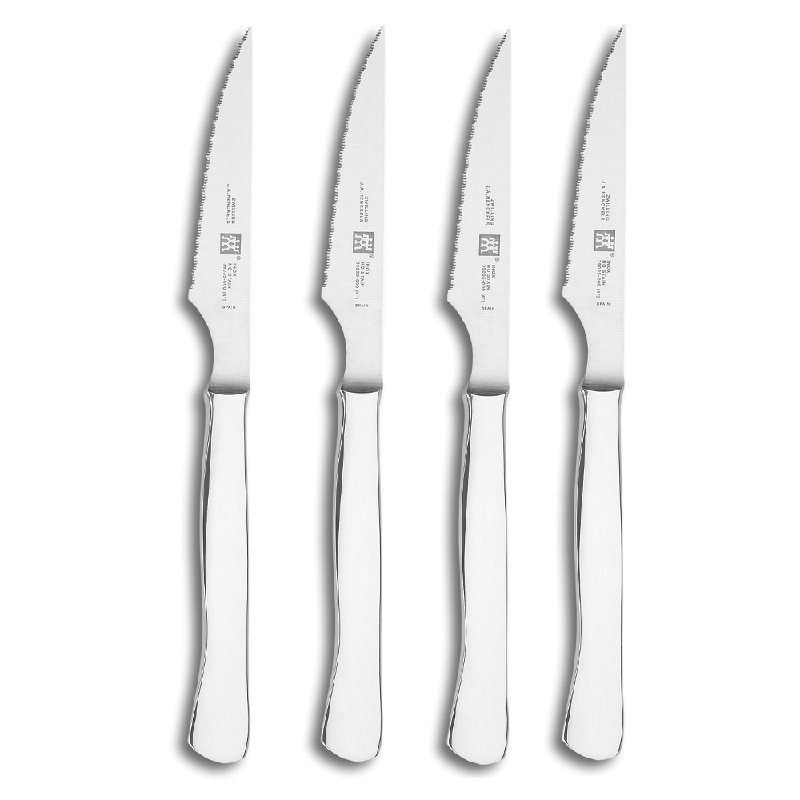 Zwilling JA Henckels Twin Four Star Serrated Steak Knife Set ... Zwilling JA Henckels Twin Four Star Serrated Steak Knife Set ...