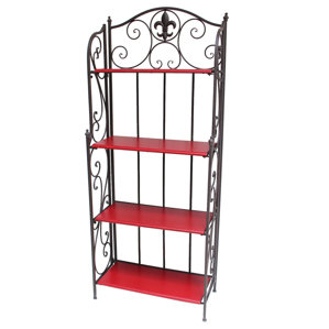 Fleur De Lis 4 Tier Standard Baker's Rack by De Leon Collections