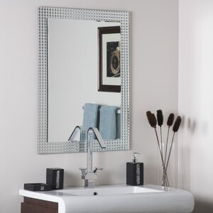 Glam Rectangle Metal Frame Wall Mirror