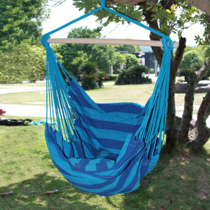Naval Cotton Fabric Canvas Tree Hanging Suspended Outdoor Indoor Chair Hammock