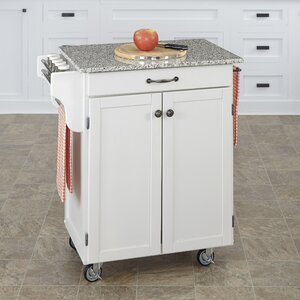 Savorey Kitchen Cart with Granite Top