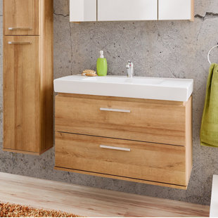 Solid Oak Vanity Unit Wayfair Co Uk