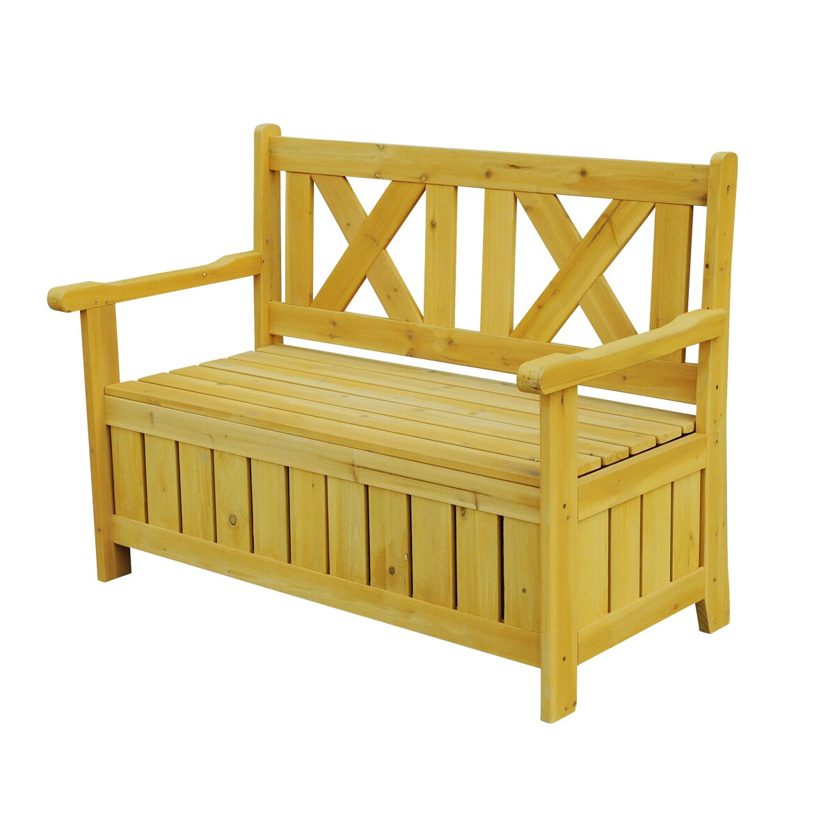 Leisure Season Solid Wood Storage Bench &amp; Reviews Wayfair