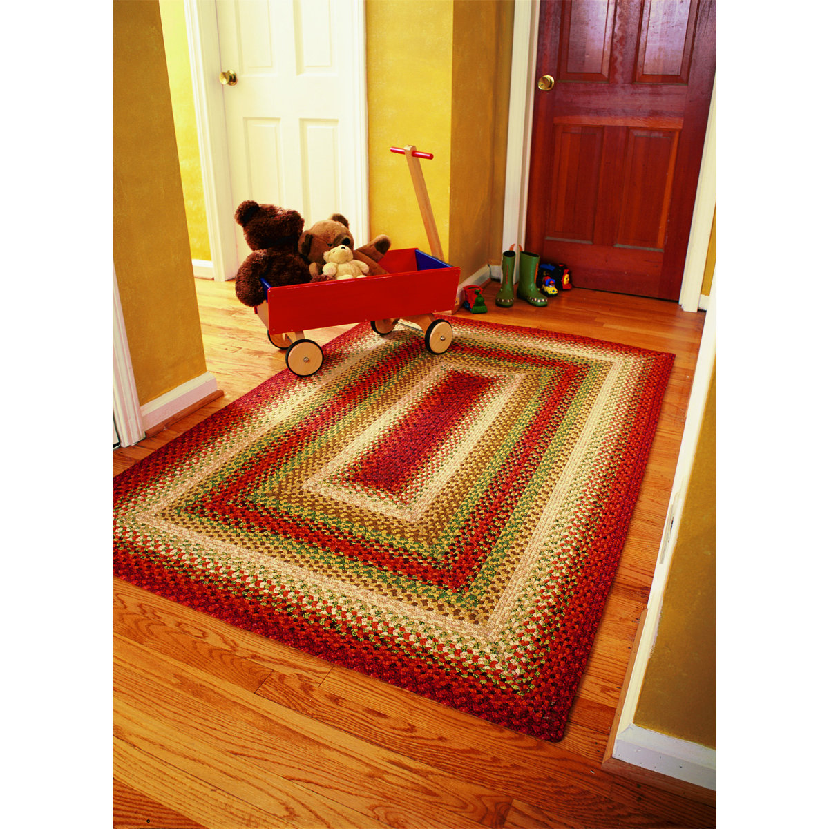 Homespice Decor Cotton Braided Sante Fe Sunrise Area Rug & Reviews