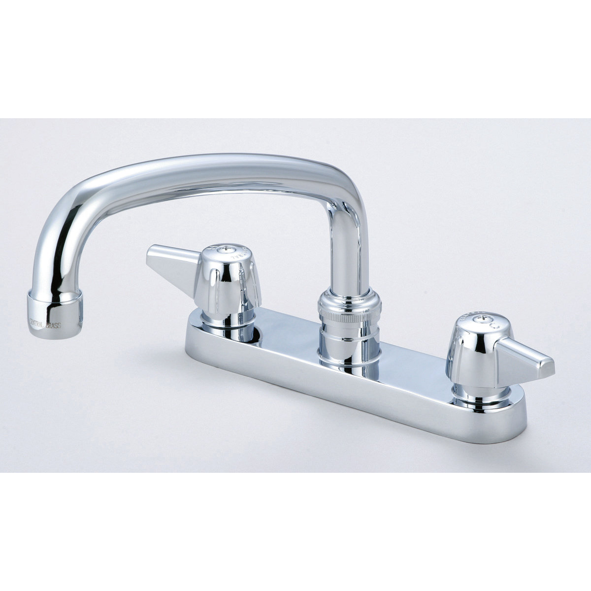 Central Brass Double Handle Centerset Kitchen Faucet with ...