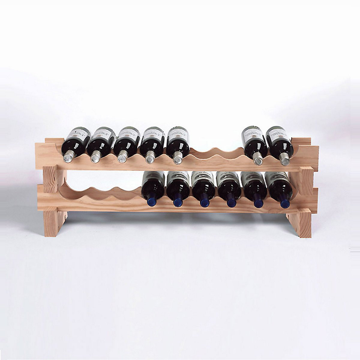 Wine Enthusiast Companies Stackable Rack 18 Bottle Tabletop Wine Rack