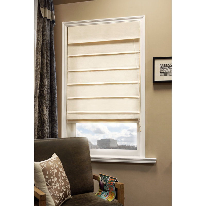 Symple Stuff Light Filtering Beige Roman Shade & Reviews Wayfair