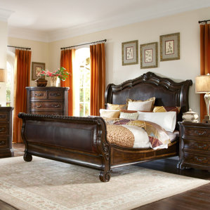 Evelyn Upholstered Sleigh Bed by Astor..
