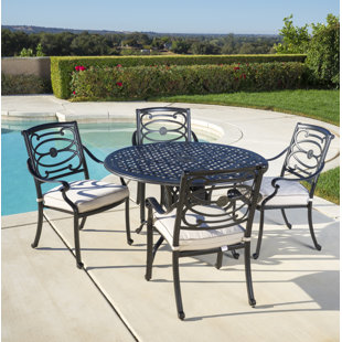 Medallion Patio Furniture Wayfair Croydon 5 Piece Sunbrella Dining Set With Cushions