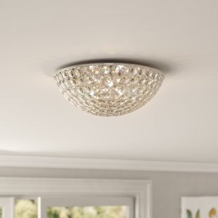 Crystal Ceiling Flush Lights You Ll Love Wayfair Co Uk Chryla 3 Light Flush Mount