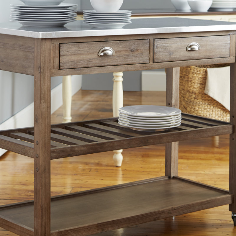 Weldona Kitchen Cart With Stainless Steel Top Reviews Birch Lane Weldona Kitchen Cart With Stainless Steel Top