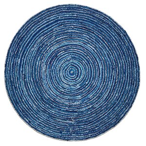 Desilets Hand-Tufted Blue Area Rug