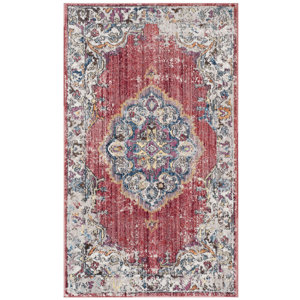 Fitzhugh Fuchsia/Light Gray Area Rug