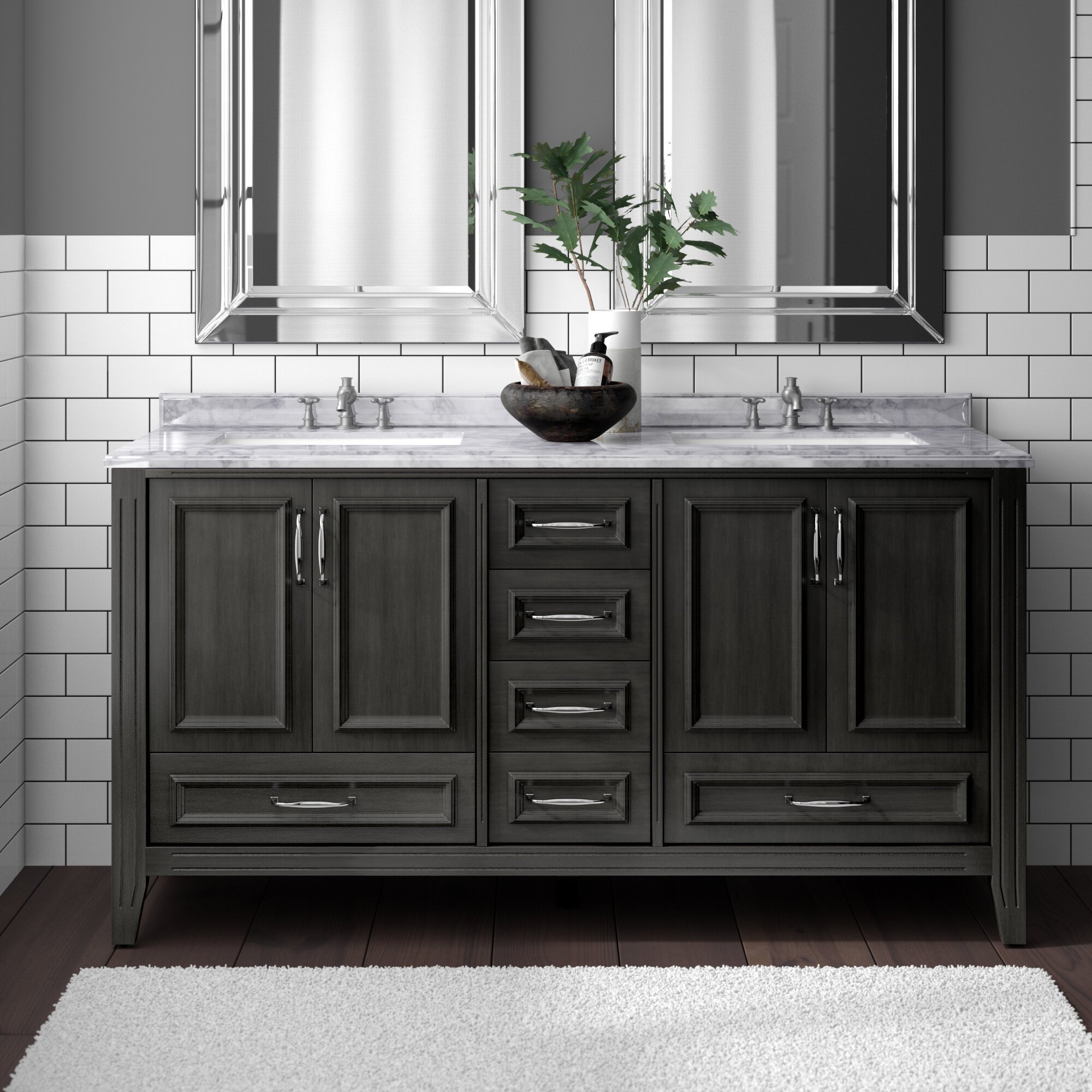 Schulenburg 60 Double Bathroom Vanity Set Reviews Joss