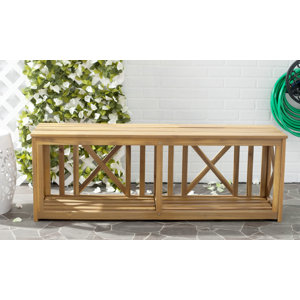 2-Sitzer Aufbewahrungsbank Rowley aus Holz von S..
