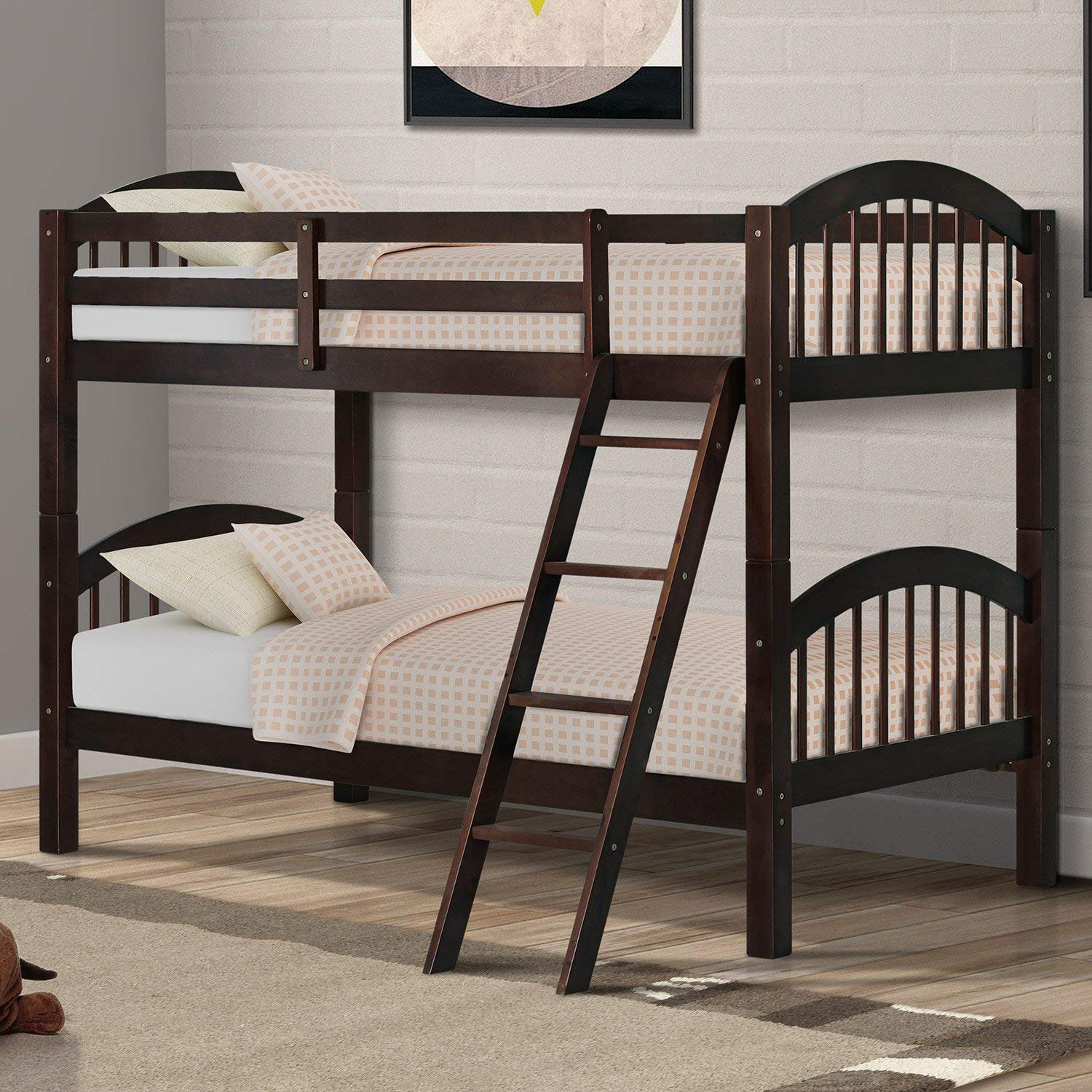 Harriet Bee Lise Twin Over Bunk Bed With Four Step Ladder Wayfair