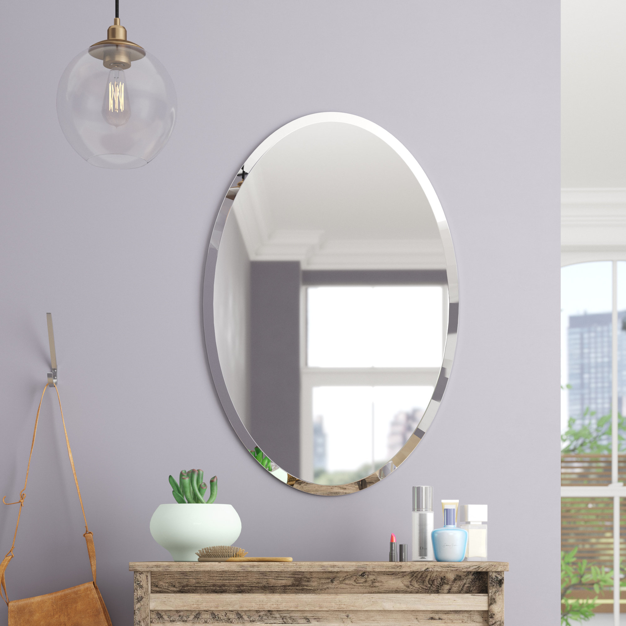Brayden Studio Thornbury Oval Bevel Frameless Wall Mirror Reviews Brayden Studio Thornbury Oval Bevel Frameless Wall Mirror Reviews Wayfair