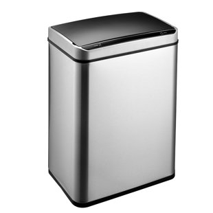 Dual Compartment Kitchen Bin Wayfair Co Uk Stainless Steel 50 Litre Motion Sensor Multi Compartment Rubbish And Recycling Bin
