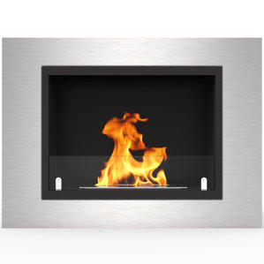 Loyd Ventless Built-in Recessed Wall Mounted Bio-Ethanol Fireplace by Orren Ellis