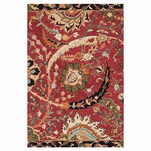 Mayfield Hand-Hooked Red Area Rug