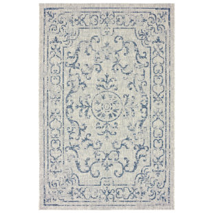 Medallion Outdoor Rug Wayfair Dinesh Medallion Blues Navy Gray Indoor Outdoor Area Rug