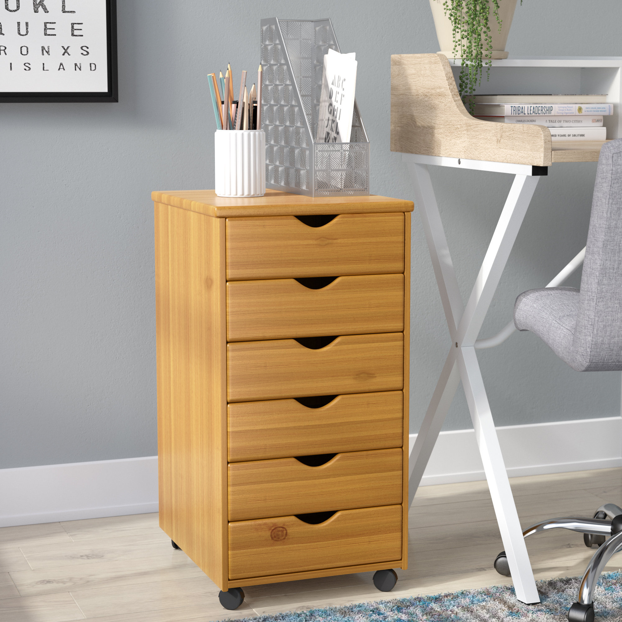 Rebrilliant 6 Drawer Mobile Storage Chest Reviews Wayfair