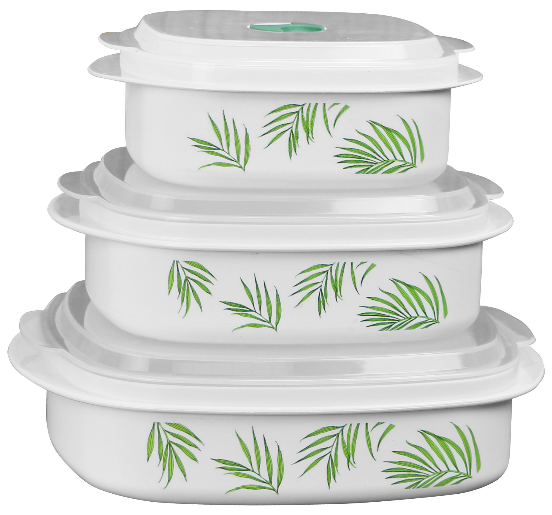 Corelle Bamboo Leaf Microwave Cookware 3 Container Food Storage Set Corelle Bamboo Leaf Microwave Cookware 3 Container Food Storage Set Reviews Wayfair