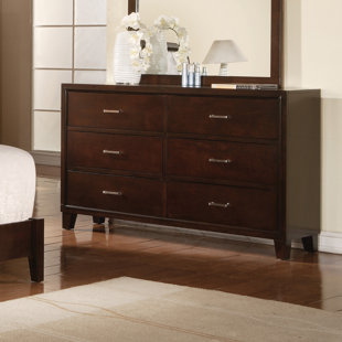 Dark Espresso Tall Dresser Wayfair Carreras 6 Drawer Double Dresser