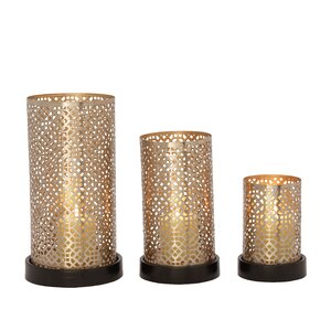 3 Piece Metal Lantern Set