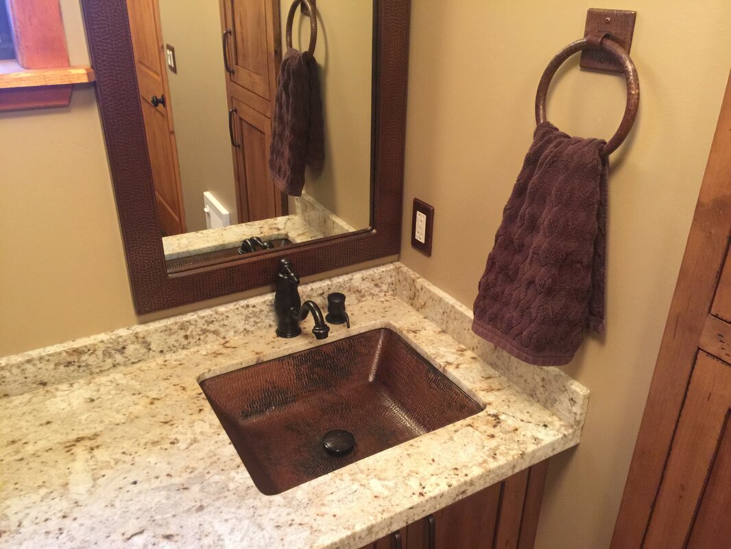 metal rectangular bathroom sink frame