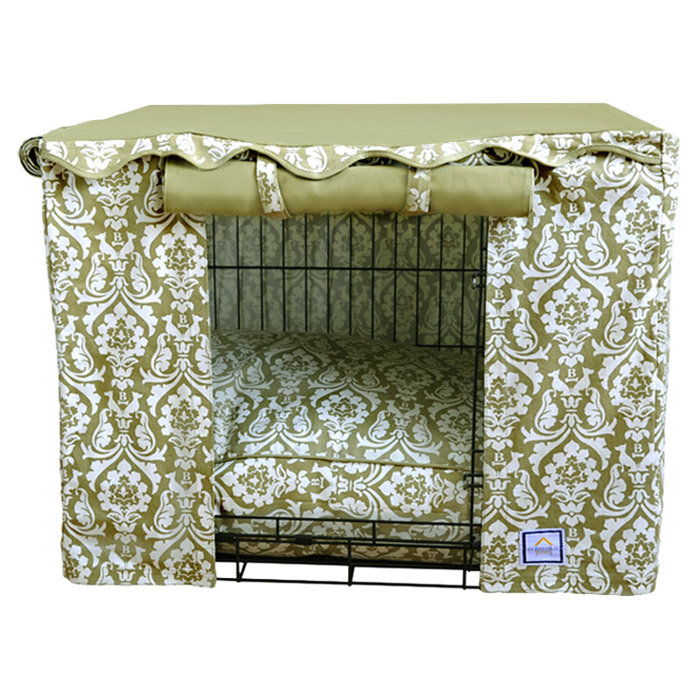 Dog Crate Covers bowhausnyc damask dog crate cover & reviews | wayfair Dog Crate Covers bowhausnyc damask dog crate cover & reviews | wayfair