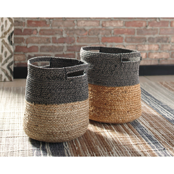 2 Piece Wicker Basket Set