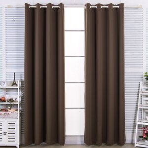 Briarden Solid Blackout Thermal Grommet Curtain Panels