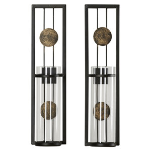 Contemporary Wall Sconce Candle Holder (Set of 2)