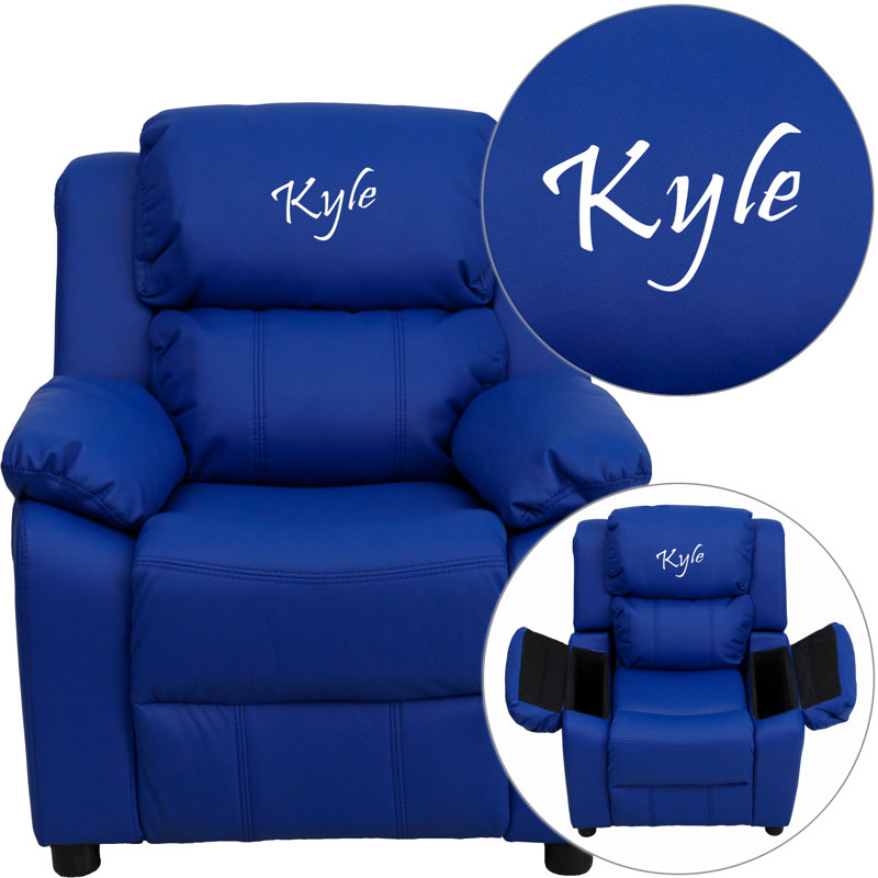Flash Furniture Deluxe Contemporary Personalized Kids Recliner with