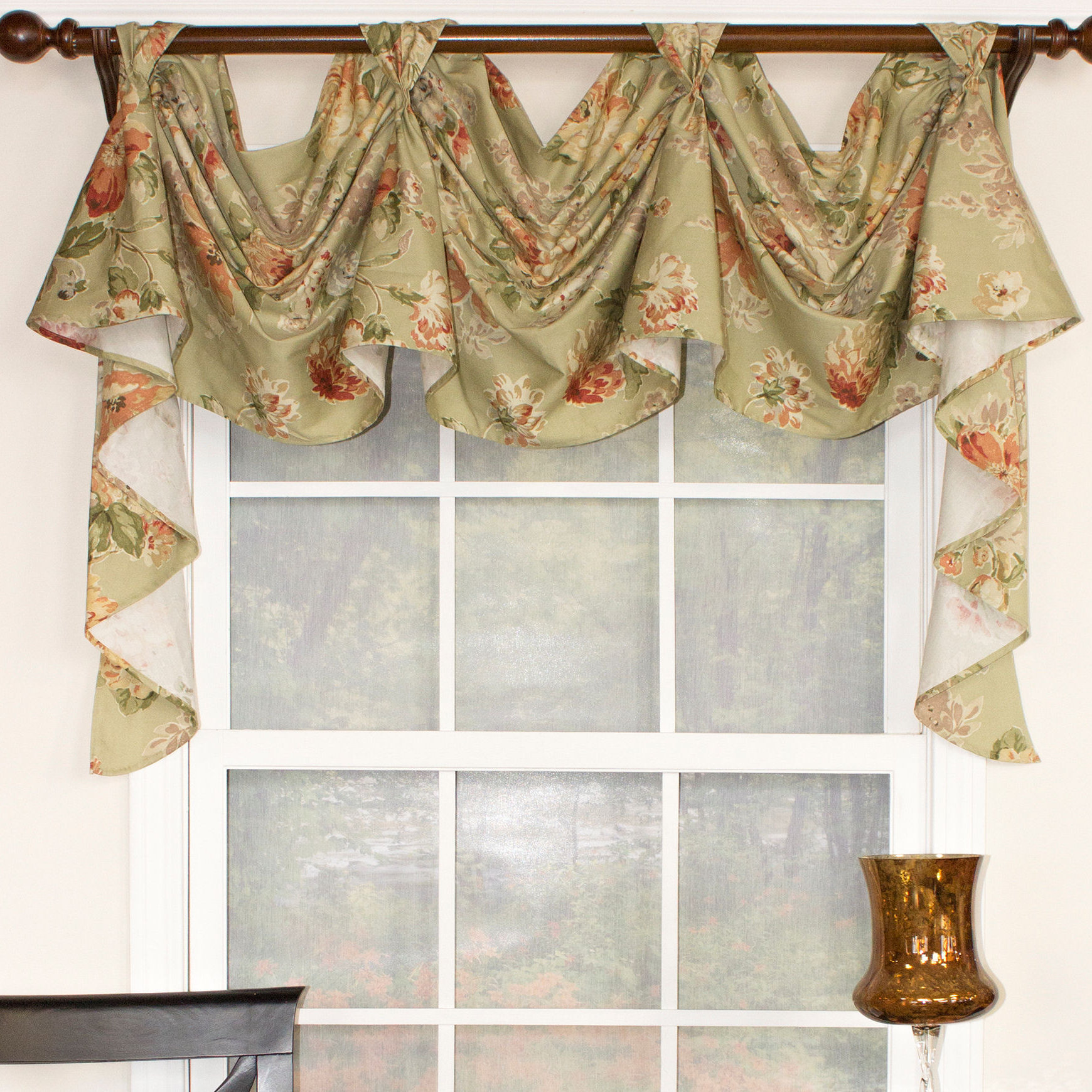 Rlf Home Fl Essence 3 Scoop Victory Swag Curtain Valance Our Sites