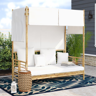 Modern Contemporary Outdoor Canopy Bed Allmodern Aubrie Patio Daybed With Cushions