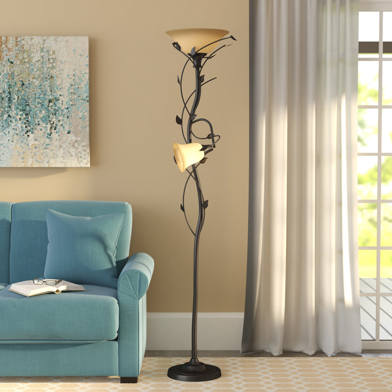 Alcott Hill Crystal 72 Quot Led Torchiere Floor Lamp Amp Reviews