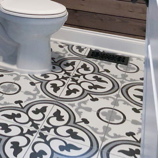 Floor Tile You Ll Love Wayfair Mora 12 38 X Ceramic Field Tile In Gray White