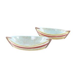 Ceramic 2 Piece Model Boat Set