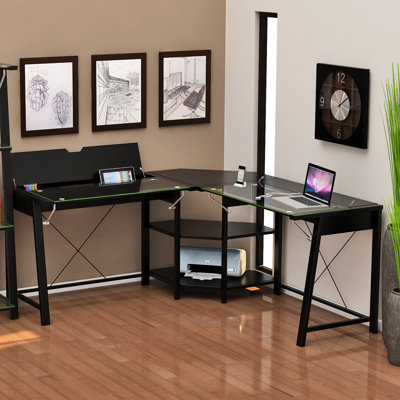 Z Line Designs Jaxson L Shape Corner Desk Wayfair Jaxson L Shape Corner Desk
