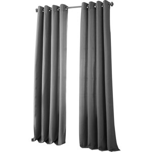 Hazleton Striped Semi-Sheer Grommet Curtain Panels (Set of 2)