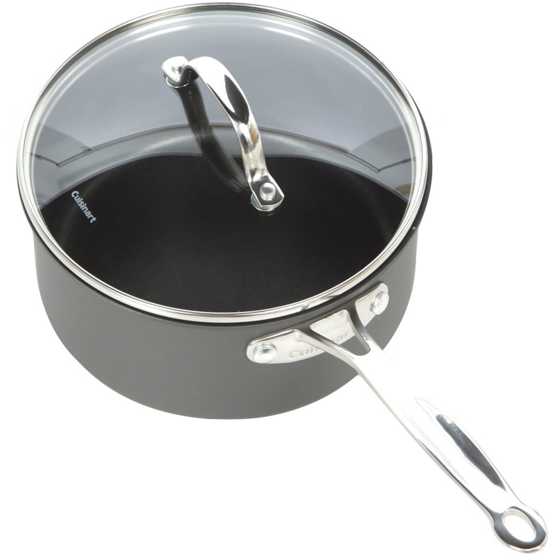Cuisinart 12-Inch Deep Fry Pan W/Cover, Chef's Classic Nonstick Hard Anodized Collection, 622-30DFP1