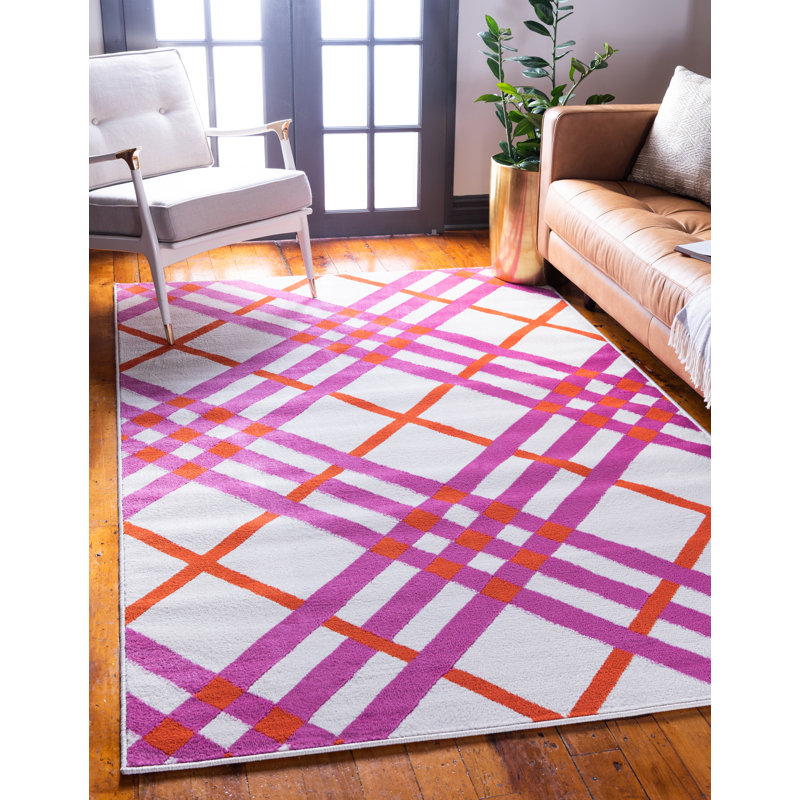Open Heart Pink Area Rug