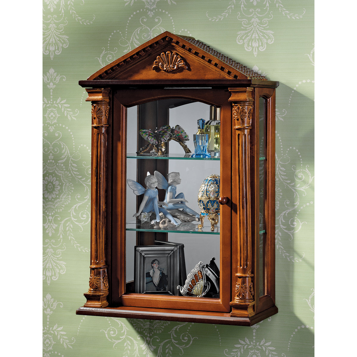 Design Toscano Es Hall Wall Mounted Curio Cabinet Reviews Wayfair