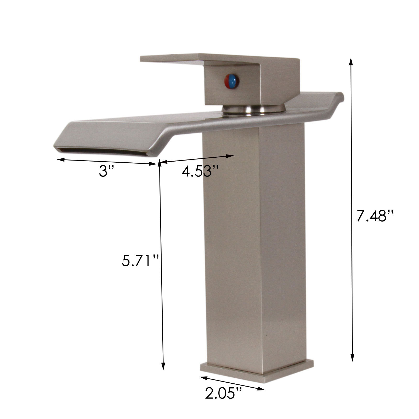 Elite Single Handle Bathroom Waterfall Faucet & Reviews Wayfair