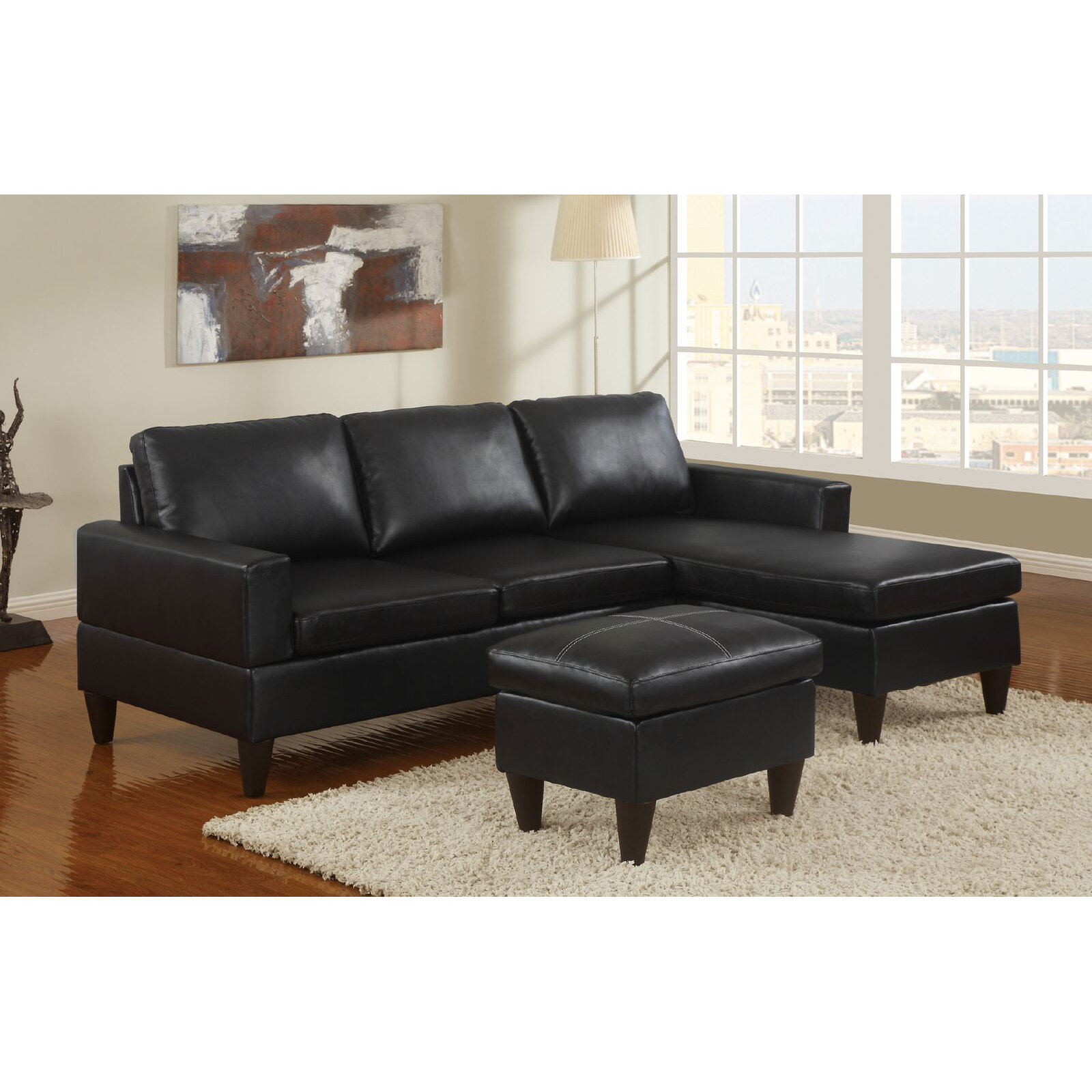 Infini Furnishings Reversible Chaise Sectional & Reviews Wayfair