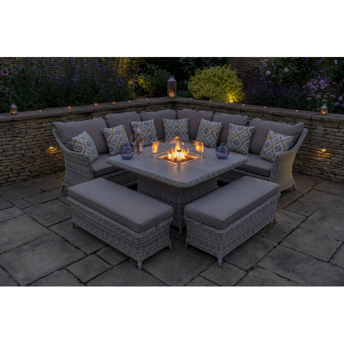 Ridgemoor 9 Seater Rattan Corner Sofa Set