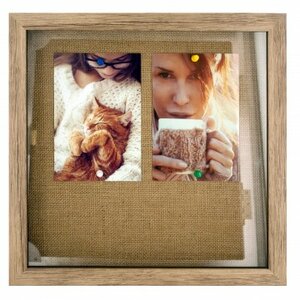 Oak Look Shadow Box Picture Frame