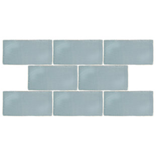 Turquoise Subway Tile Wayfair Tivoli 3 X 6 Ceramic Subway Tile In Aqua Blue